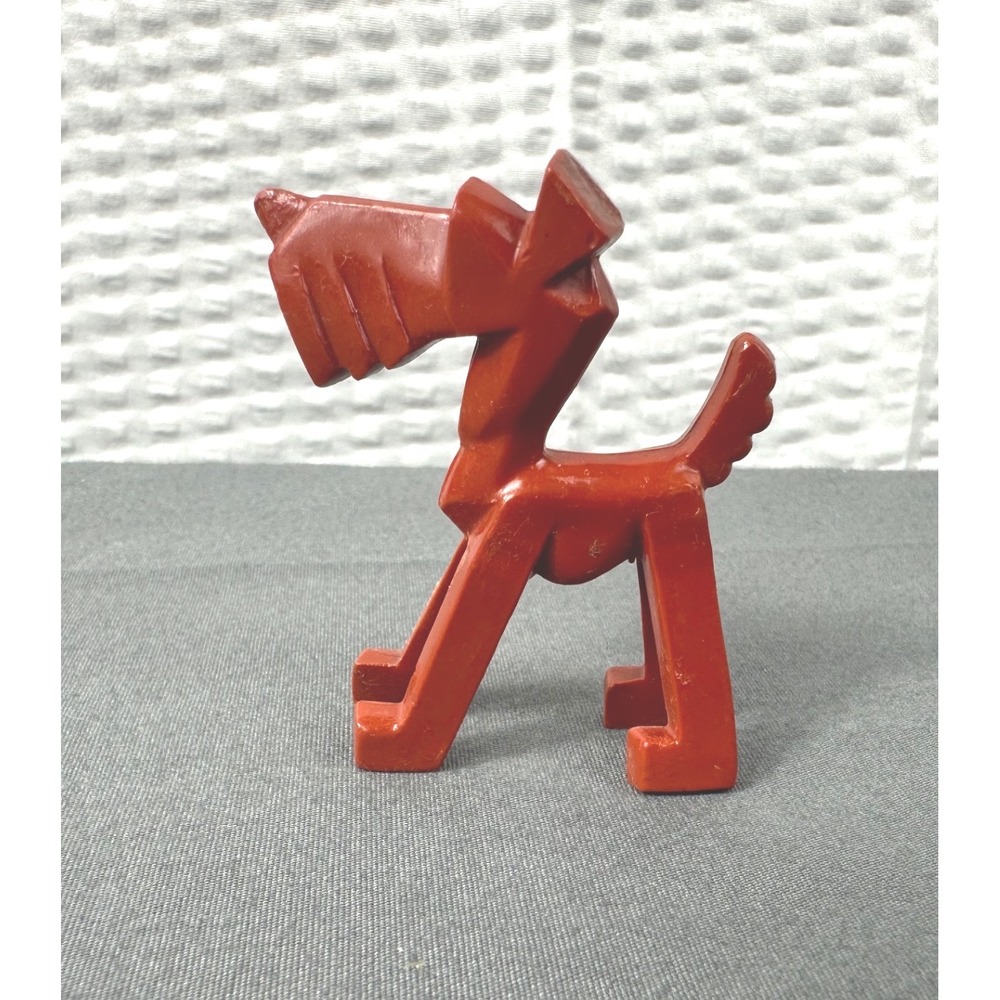 VTG 1940's Don Manning NOSCO Red Terrier Dog Figurine Welsh Wire Fox Scottie